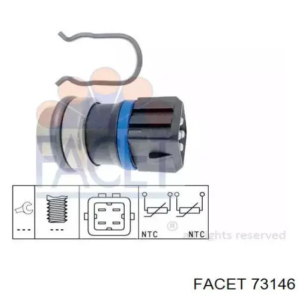 Czujnik temperatury płynu chłodzącego Facet 73146 cena, od 7,91 USD