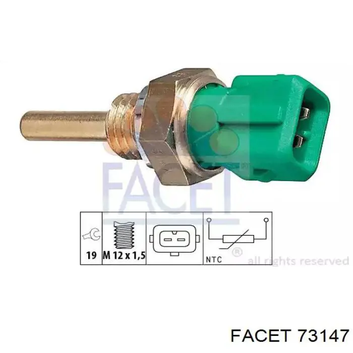 Czujnik temperatury płynu chłodzącego Facet 73147 cena, od 9,39 USD