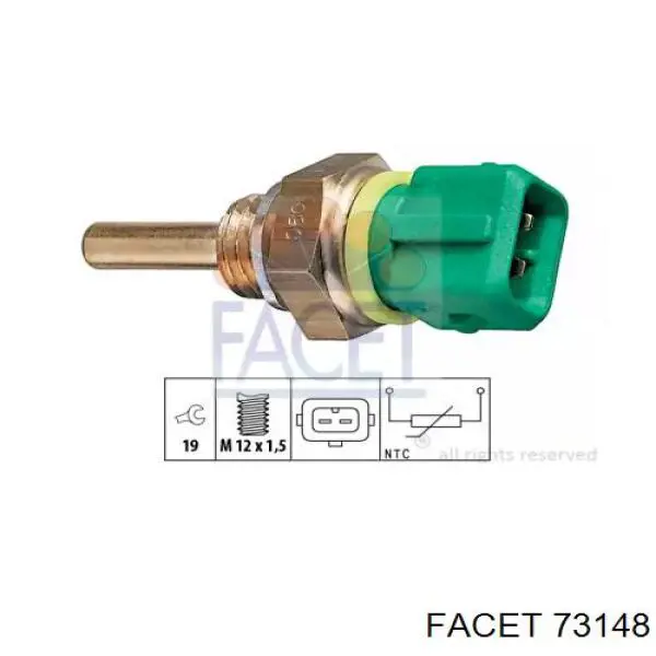 Czujnik temperatury płynu chłodzącego Facet 73148 cena, od 11,93 USD