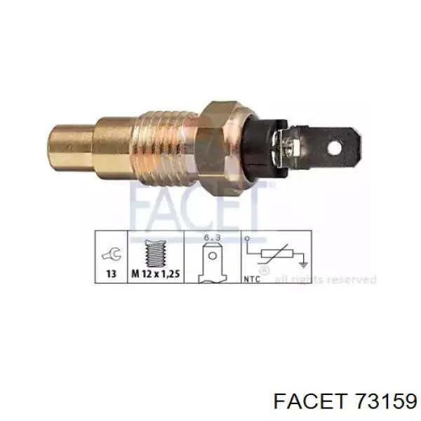 Czujnik temperatury płynu chłodzącego Facet 73159 cena, od 10,37 USD