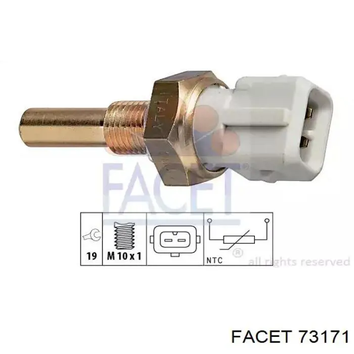 Czujnik temperatury płynu chłodzącego Facet 73171 cena, od 7,60 USD