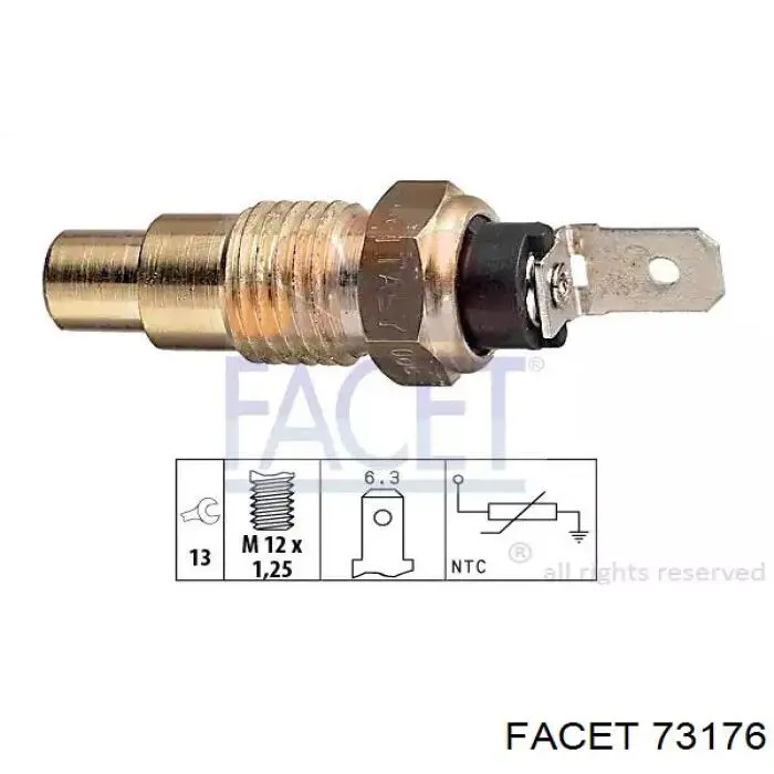 Do koszyka 73176 Facet Czujnik temperatury płynu chłodzącego