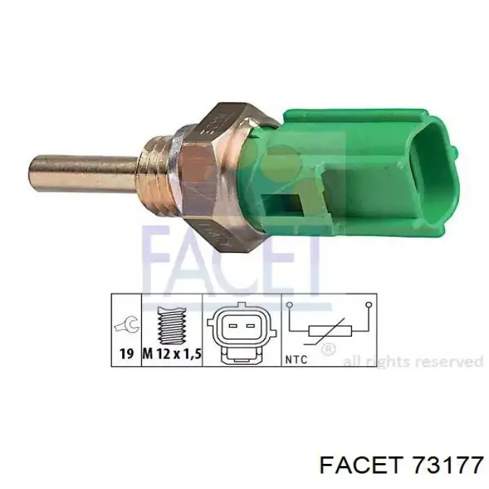 Czujnik temperatury płynu chłodzącego Facet 73177 cena, od 7,42 USD