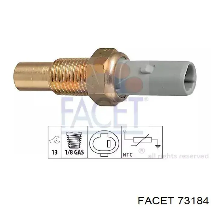 Czujnik temperatury płynu chłodzącego Facet 73184 cena, od 8,90 USD