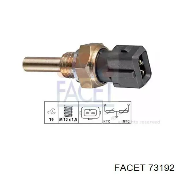 Czujnik temperatury płynu chłodzącego (włączenia wentylatora chłodnicy) Facet 73192 cena, od 17,45 USD