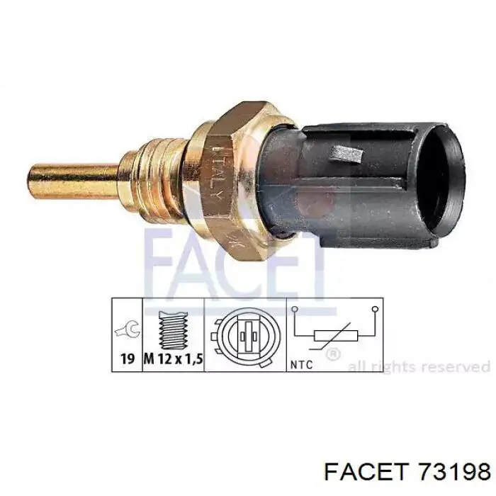 Czujnik temperatury płynu chłodzącego Facet 73198 cena, od 9,02 USD