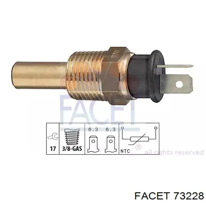 Czujnik temperatury płynu chłodzącego Facet 73228 cena, od 6,96 USD