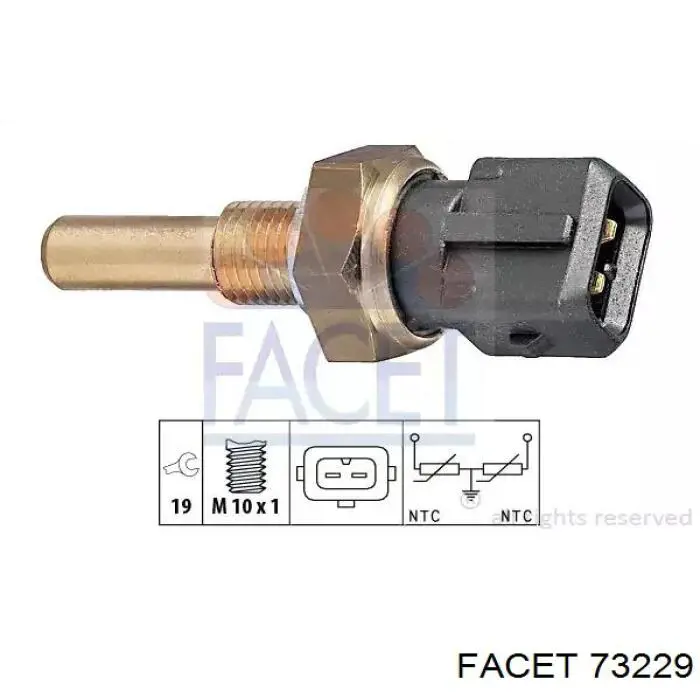 Czujnik temperatury płynu chłodzącego Facet 73229 cena, od 9,95 USD