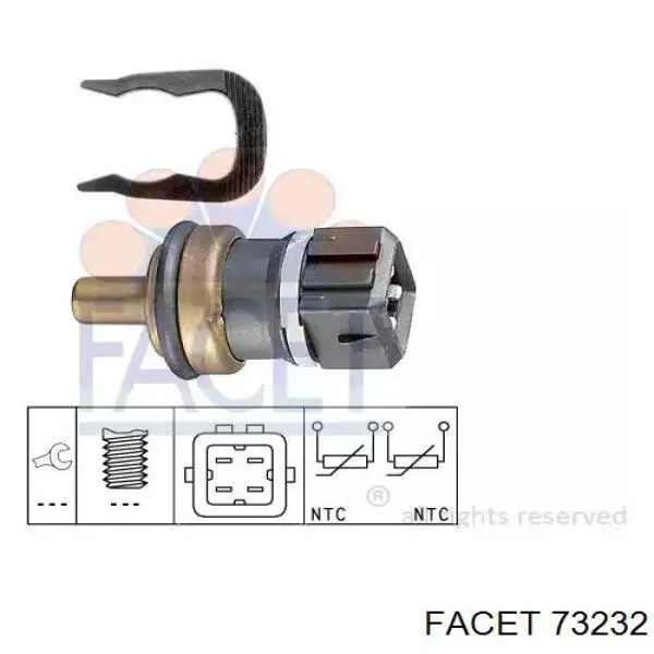 Czujnik temperatury płynu chłodzącego Facet 73232 cena, od 9,20 USD