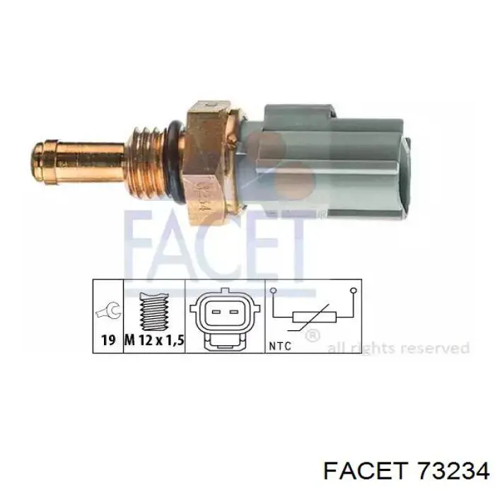Czujnik temperatury płynu chłodzącego Facet 73234 cena, od 8,76 USD