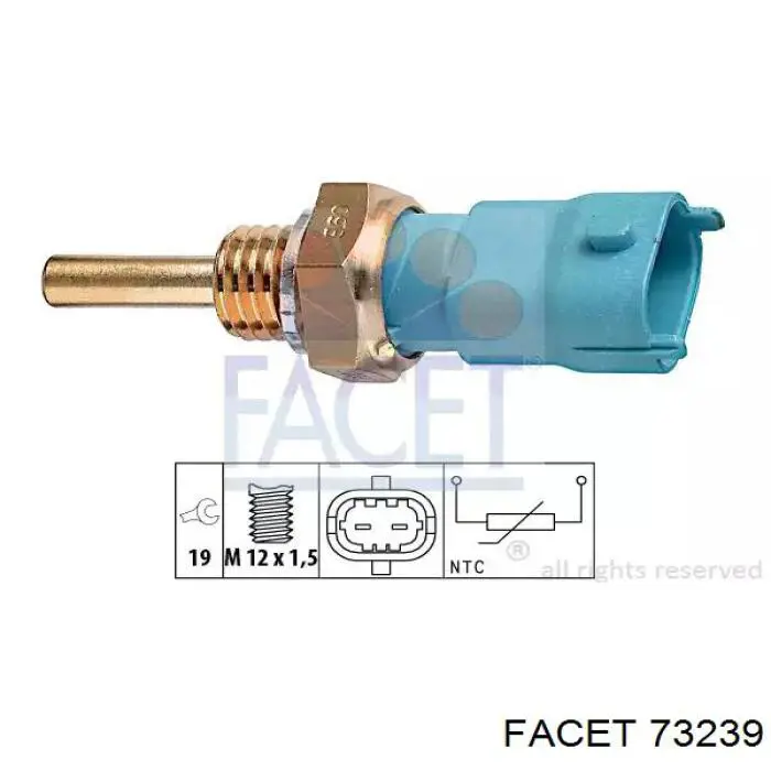 Czujnik temperatury płynu chłodzącego 5066779AA Chrysler