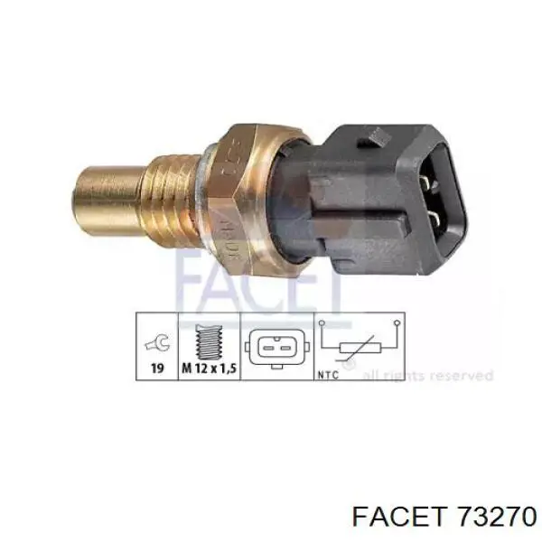Czujnik temperatury płynu chłodzącego Facet 73270 cena, od 6,72 USD