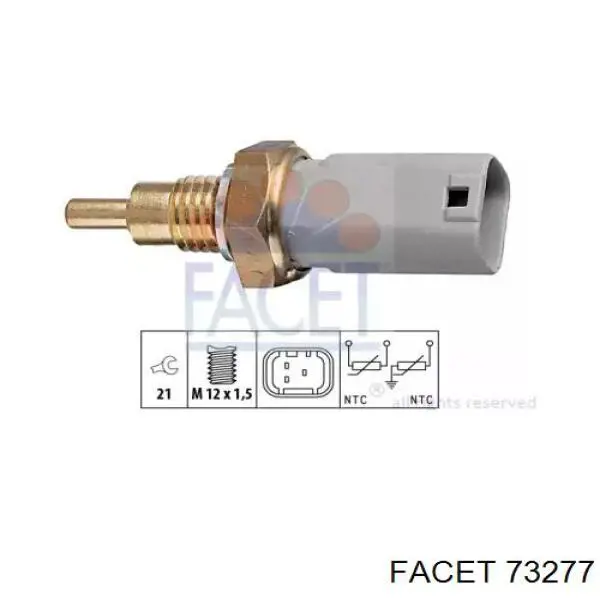 Czujnik temperatury płynu chłodzącego Facet 73277 cena, od 9,09 USD