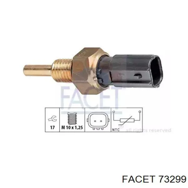Czujnik temperatury płynu chłodzącego Facet 73299 cena, od 13,10 USD