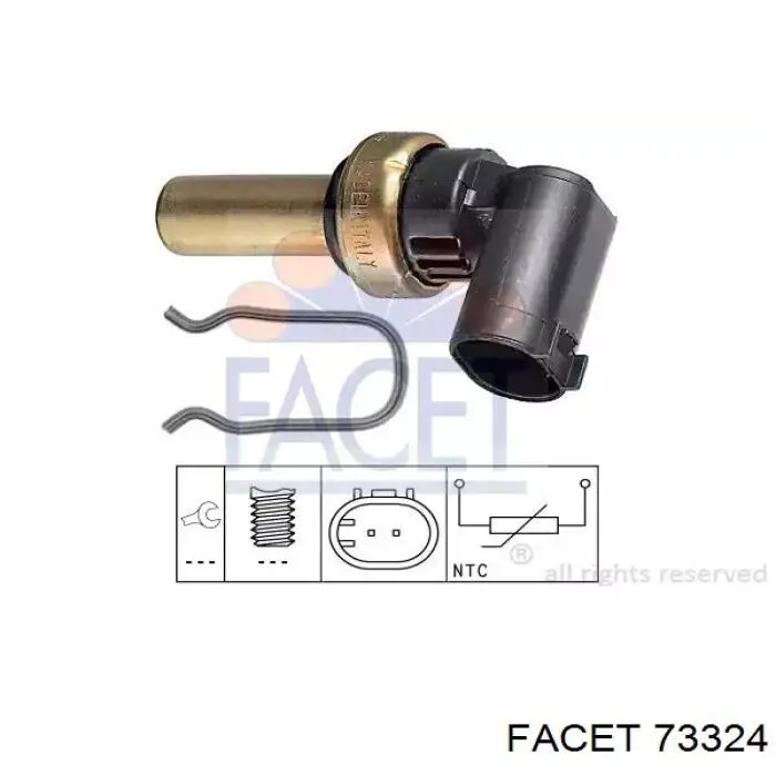Czujnik temperatury płynu chłodzącego Facet 73324 cena, od 10,32 USD