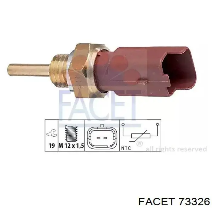 Czujnik temperatury płynu chłodzącego Facet 73326 cena, od 9,31 USD