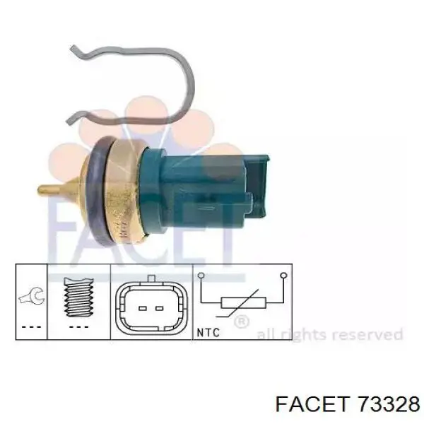 Czujnik temperatury płynu chłodzącego Facet 73328 cena, od 8,34 USD