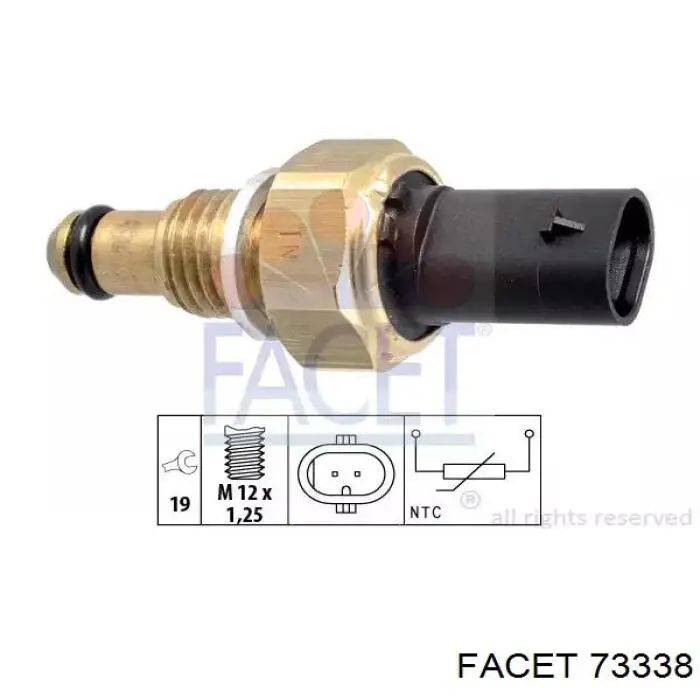 Czujnik temperatury paliwa Facet 73338 cena, od 11,91 USD