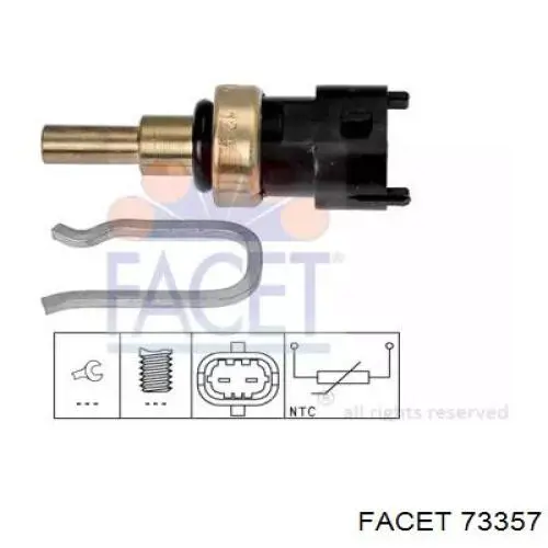 Czujnik temperatury płynu chłodzącego Facet 73357 cena, od 12,53 USD
