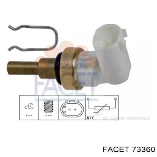 Czujnik temperatury płynu chłodzącego Facet 73360 cena, od 10,96 USD