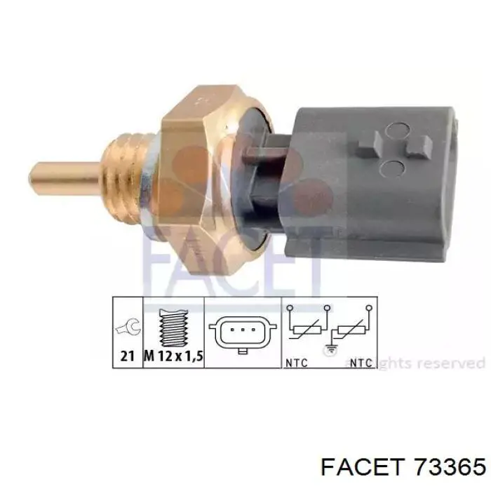 Czujnik temperatury płynu chłodzącego Facet 73365 cena, od 18,41 USD