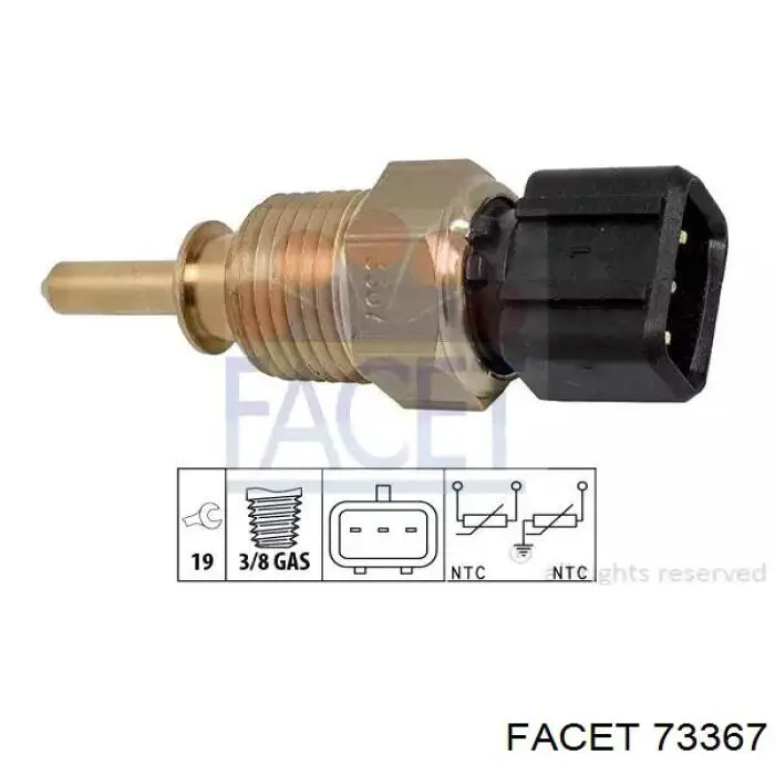 Czujnik temperatury płynu chłodzącego Facet 73367 cena, od 8,98 USD
