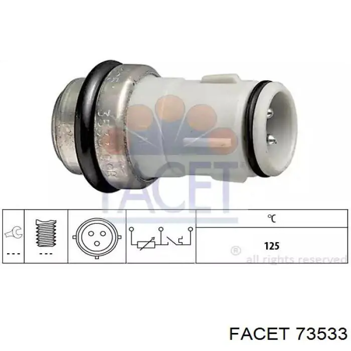 Czujnik temperatury płynu chłodzącego Facet 73533 cena, od 8,33 USD