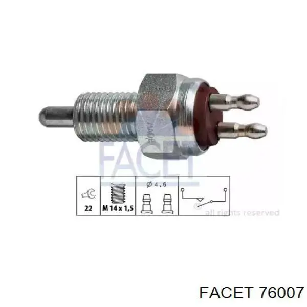 Czujnik włączania światła cofania Facet 76007 cena, od 9,42 USD