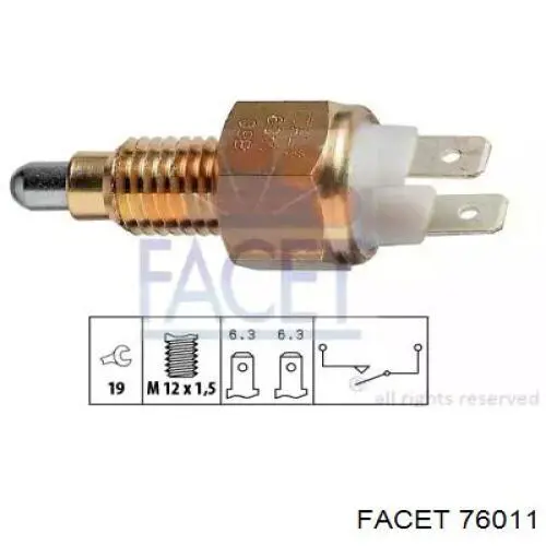Czujnik włączania światła cofania Facet 76011 cena, od 7,75 USD