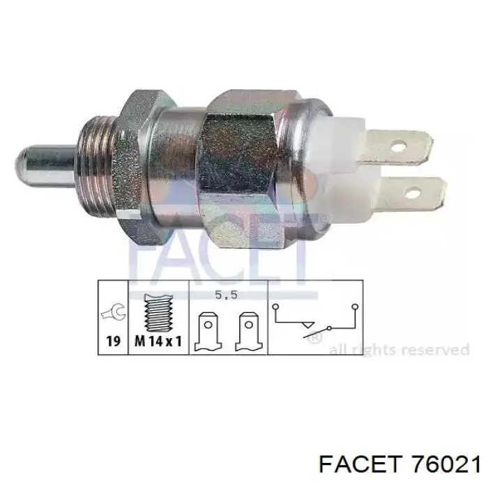 Czujnik włączania światła cofania Facet 76021 cena, od 10,34 USD