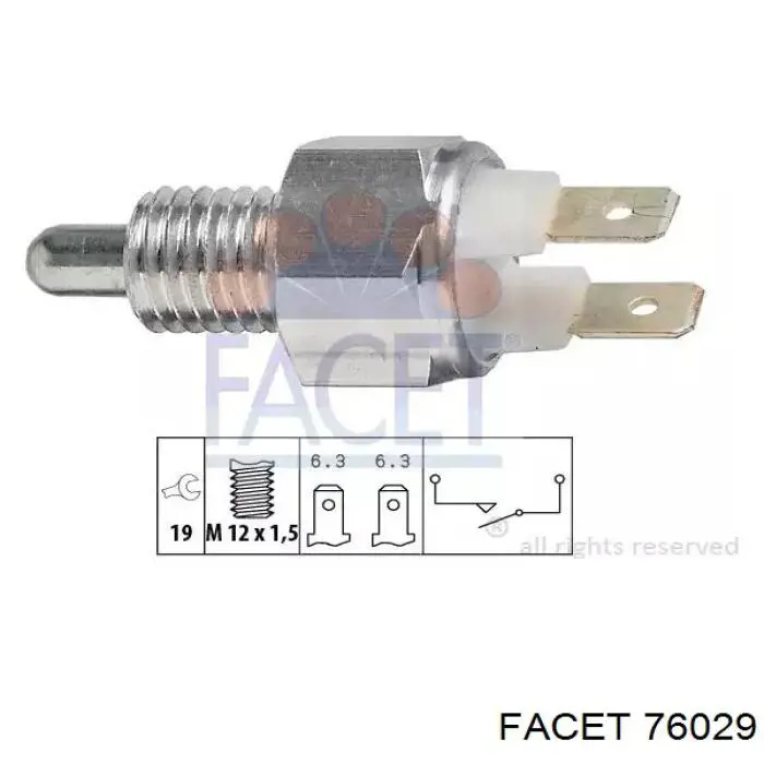 Czujnik włączania światła cofania Facet 76029 cena, od 10,07 USD