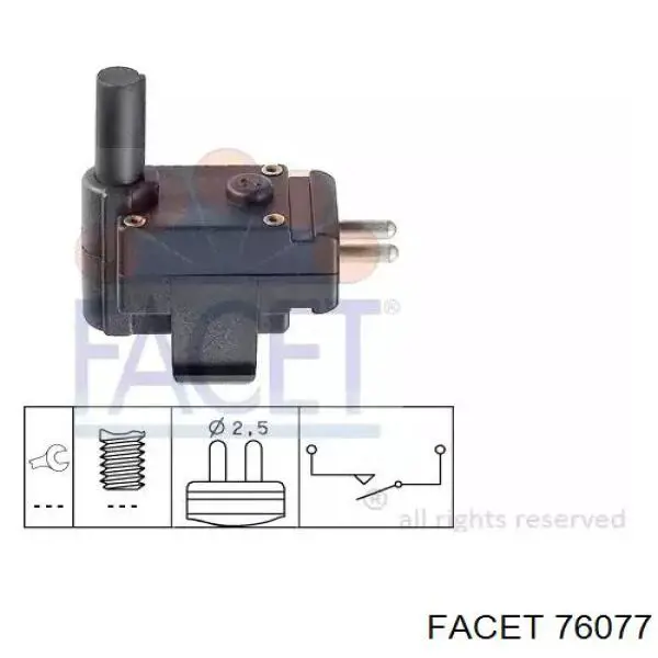 Czujnik włączania światła cofania Facet 76077 cena, od 9,78 USD