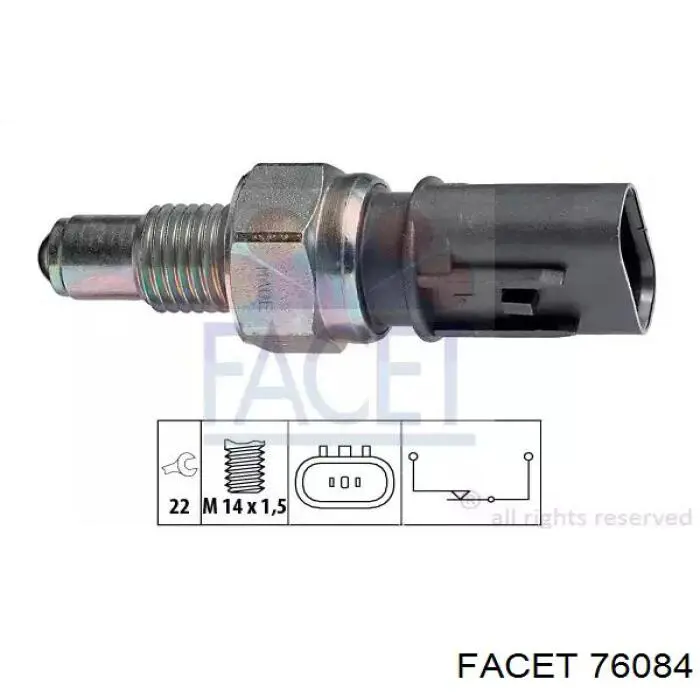 Czujnik włączania światła cofania Facet 76084 cena, od 15,46 USD