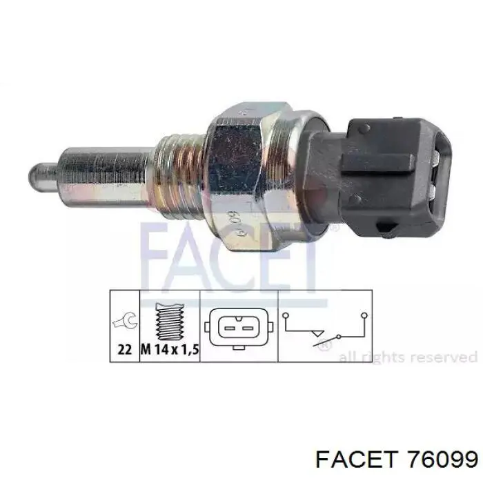 Czujnik włączania światła cofania Facet 76099 cena, od 10,07 USD
