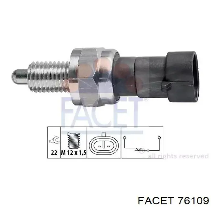 Czujnik włączania światła cofania Facet 76109 cena, od 14,52 USD