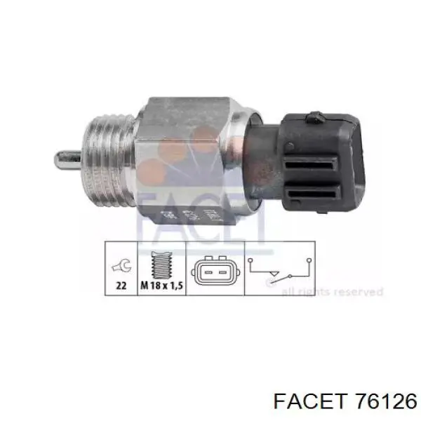 Czujnik włączania światła cofania Facet 76126 cena, od 11,44 USD