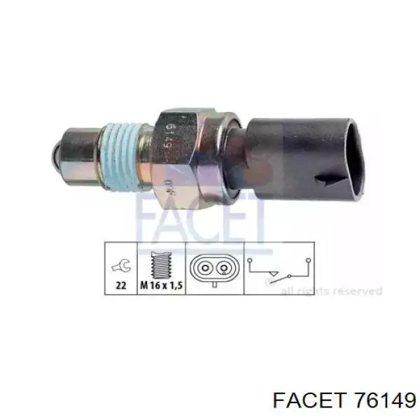 Czujnik włączania światła cofania Facet 76149 cena, od 10,29 USD