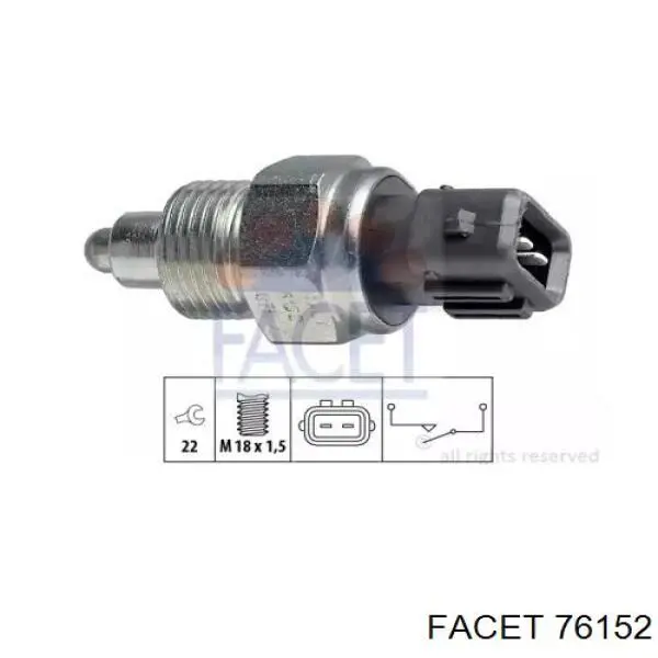 Czujnik włączania światła cofania Facet 76152 cena, od 12,31 USD
