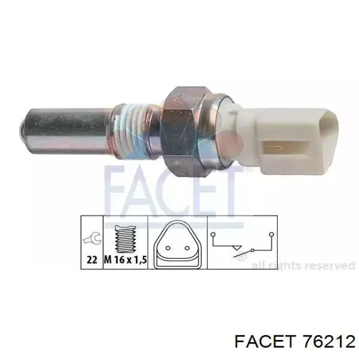 Czujnik włączania światła cofania Facet 76212 cena, od 13,51 USD
