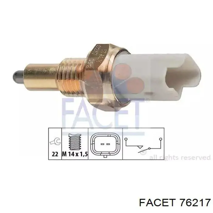 Czujnik włączania światła cofania Facet 76217 cena, od 10,20 USD