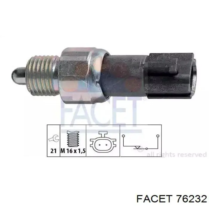 Czujnik włączania światła cofania Facet 76232 cena, od 22,74 USD