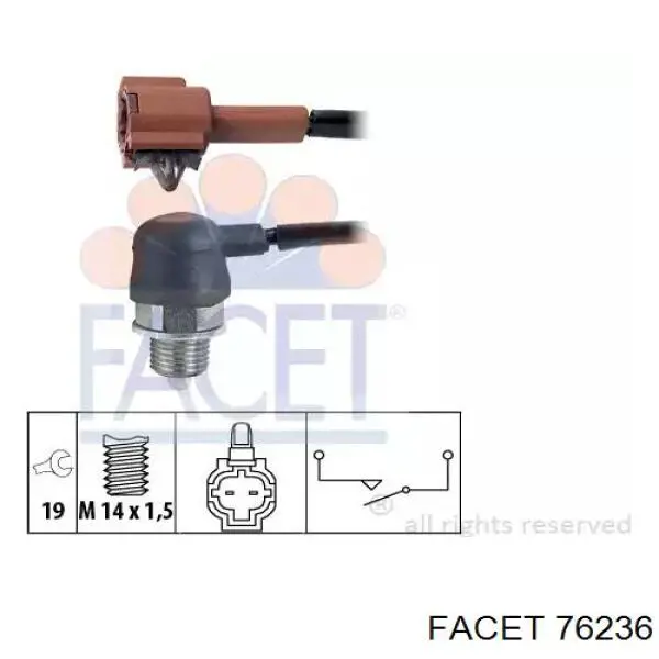 Czujnik włączania światła cofania Facet 76236 cena, od 22,70 USD