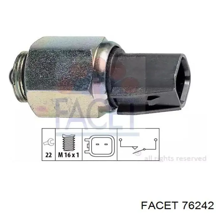 Czujnik włączania światła cofania Facet 76242 cena, od 12,50 USD