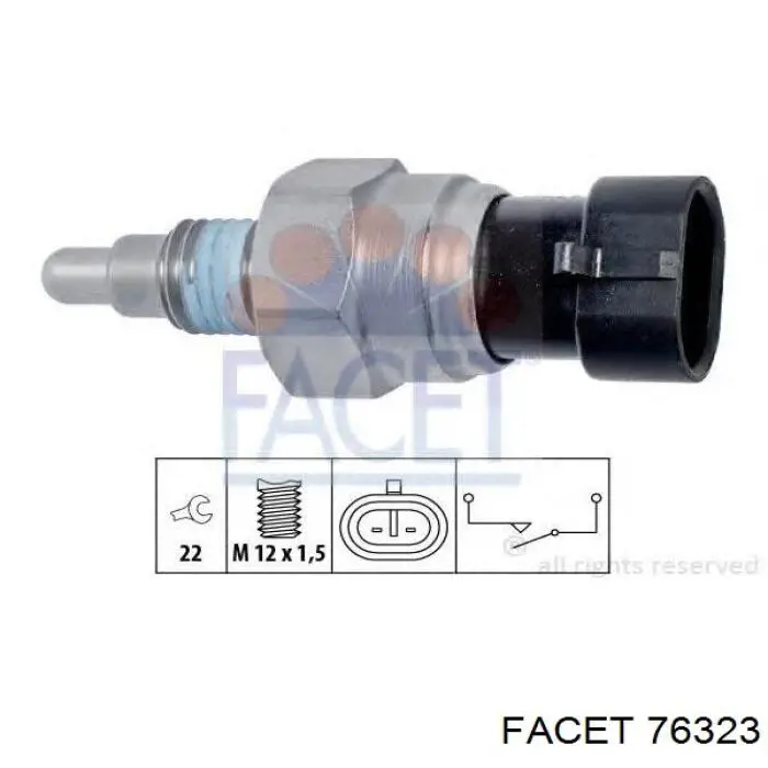 Czujnik włączania światła cofania Facet 76323 cena, od 10,36 USD