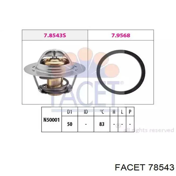 Termostat Facet 78543 cena, od 12,64 USD