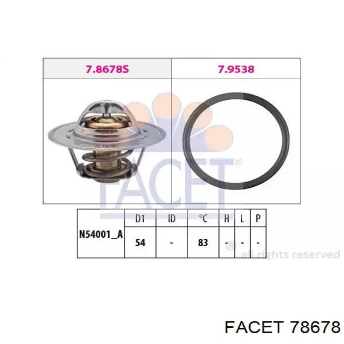Termostat Facet 78678 cena, od 12,31 USD