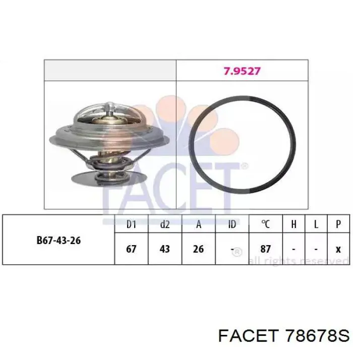 Termostat Facet 78678S cena, od 11,78 USD