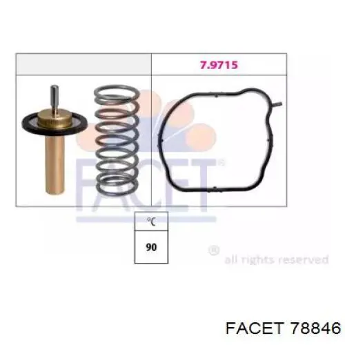 7.8846 Facet obudowa termostatu