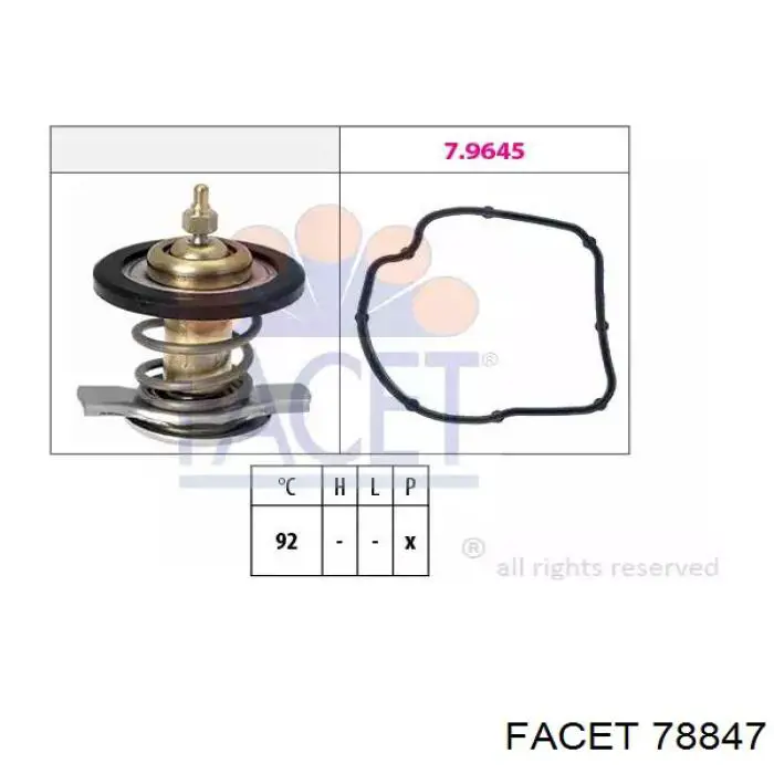 7.8847 Facet obudowa termostatu