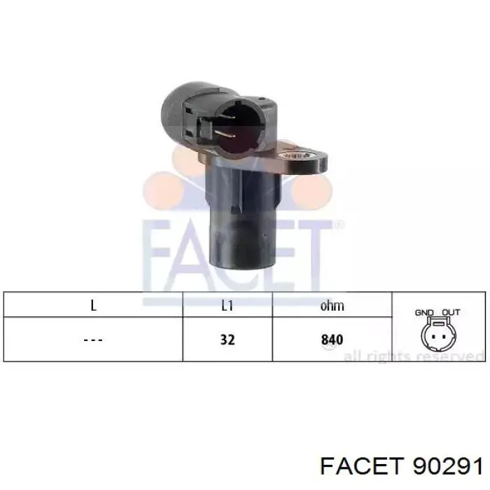 Czujnik położenia wału korbowego Facet 90291 cena, od 46,03 USD